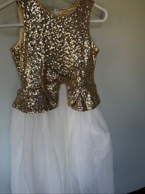 Chasing Fireflies Gold Satin Evening Dress